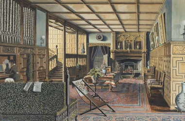 The Interior of Hall Place, Leigh, near Tonbridge, Kent